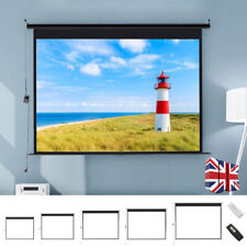 Electric Motorised / Manual Pull-Down Projector Screen 72-120in Home Cinema 4:3