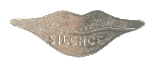 The silent lips emblem orange - silent,