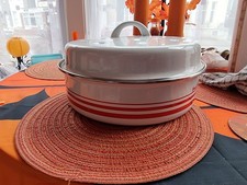 SWAN DESIGNER RED WHITE ENAMEL
