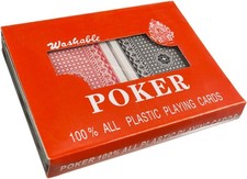 100% Plastic Poker Cards Plastic Playing Cards Double Deck Set 2pk
