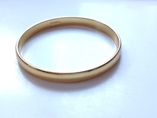 Gold Tone Monet Plain Slave Bangle