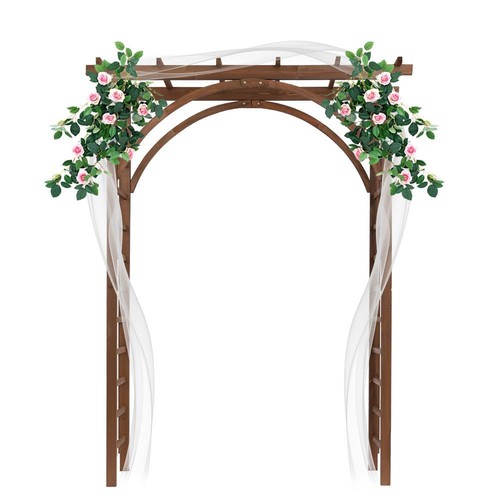 Wooden garden arbor - garden,