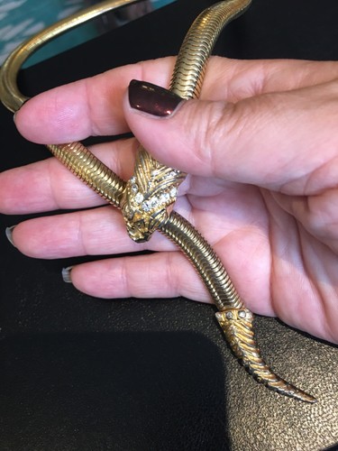 Vintage snake necklace - , with