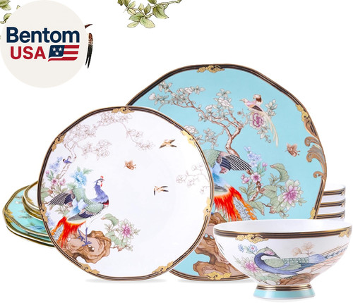 Bone china dinnerware set - bone,