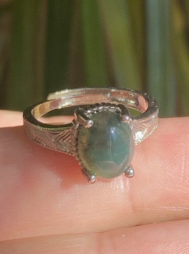Moss agate green cabochon - moss,
