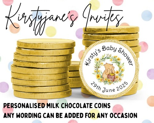 Personalised chocolate coins - chocolate,