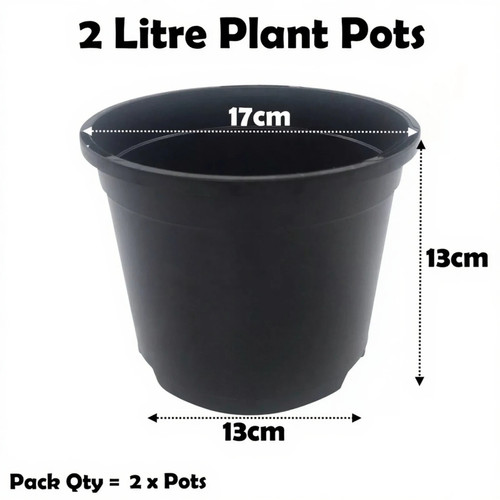 Litre black plant pots - litre,