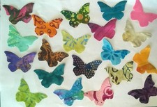 Small Batik Butterflies fabric