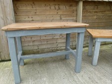 BESPOKE,TALL CHUNKY PINE FARMHOUSE ISLAND BAR TABLE,SEATS 6-8 PEOPLE COMFORTABLY