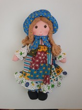 Holly Hobbie Rag Doll  22cm  1970's  Excellent Condition