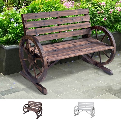 Outsunny person wooden - 2-person, wagon