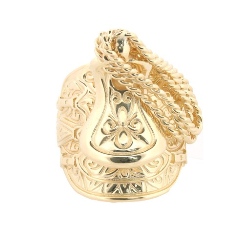 9ct yellow gold - gold, saddle