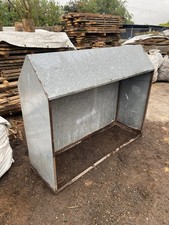 Outdoor Galvanised Steel Log Store Wood Firewood Rack Metal Garden Storage Shed