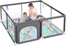 Baby Playpen, Sturdy Playpen, for Baby and Toddlers, Portable Kids Play Pen,