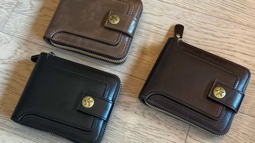 Genuine leather men wallet - genuine,