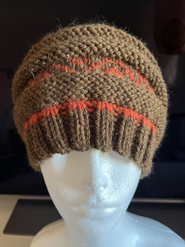 Hand knitted hat fair isle - hat,