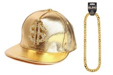 Gold Dollar Sign Cap & Gold