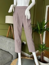 Whistles Women's Trousers UK10 EU 38 check houndstooth smart casual work office 