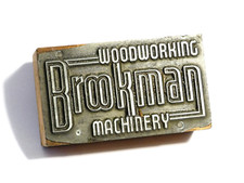 c1938  BROOKMAN Woodworking Machinery Advertising Printing Block #B458