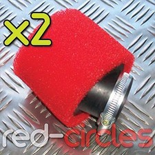 2x RED 35mm ANGLED QUAD BIKE /