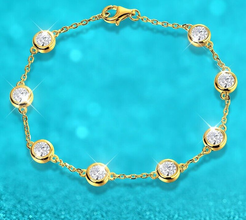 1ct tennis bracelet yellow - bracelet,