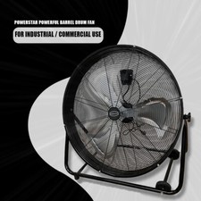 Powerful Barrel Drum Fan Industrial Commercial Rolling Office Metal 24"30"36"