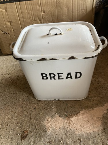 Enamel bread bin - enamel,