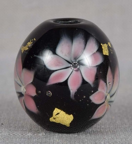 Japanese glass ojime - japanese, tombodama