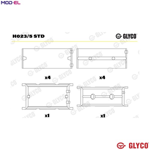 Crankshaft bearing h023 - crankshaft, std
