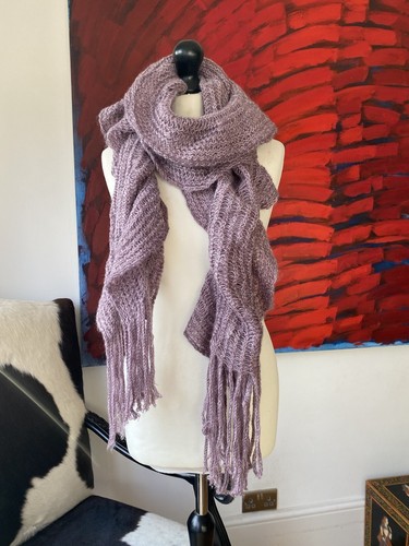 Handmade wool mohair scarf - wool,