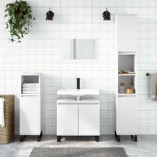 Chaduof Bathroom Cabinet White