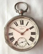 Silver key wind pocket - silver, watch