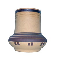 Poole Pottery Egyptian Design 3” Vase RY Pattern Unglazed Ware C.1920