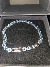 Suzan Y Blue swarovski Crystal Tennis Bracelet