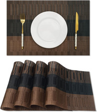 Brown Black Placemats Set of 4