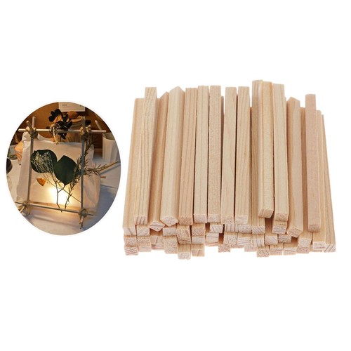 100x unfinished wooden sticks - unfinished,