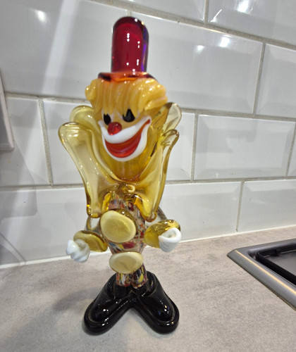 Art glass clown figurine - art,