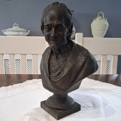 Patinated spelter voltaure - patinated,