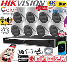HIKVISION 5MP Night Vision Mic CAMERA COLOURVU SECURITY  CCTV SYSTEM Full Kit