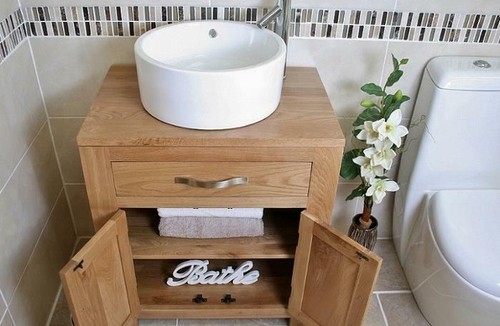Bathroom vanity unit oak - |,