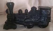 Retro Avon Pressed Glass Train Aftershave Bottle 