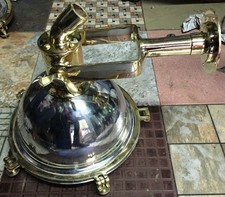 Nautical Aluminum & Brass Cargo Pendant Hanging Light Small Smooth Marine Style