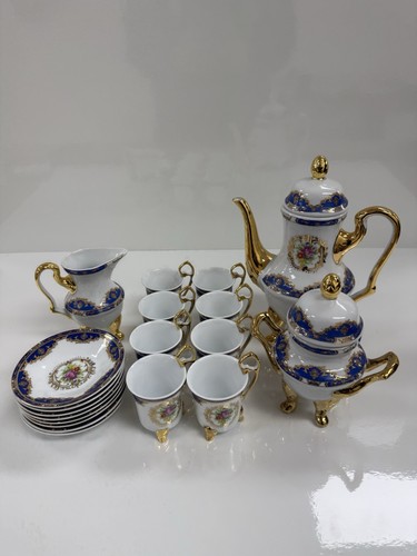 Fine porcelain tea - set, blue