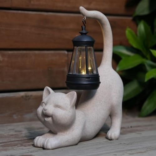 Cat resin statue - cat,