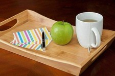 Bamboo Serving Tray with Curve