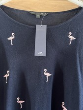 Navy & Pink Embroidered