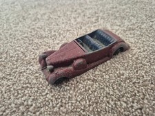 VINTAGE 1940'S DINKY TOYS 38C LAGONDA MAROON BLUE SEATS BLACK HUBS CAR