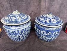 Beautiful Pair of Large Blue &