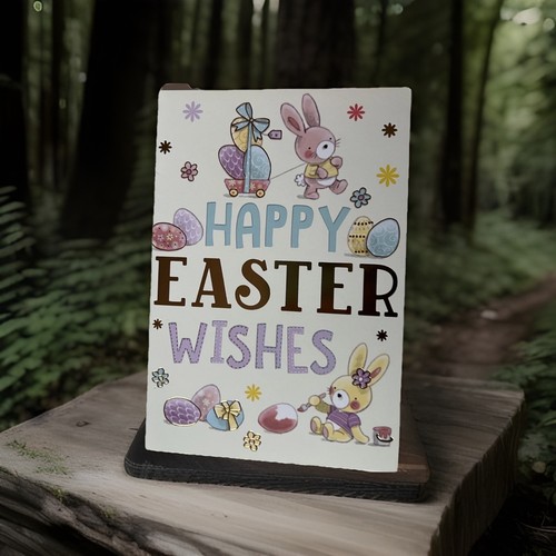 Happy easter card - card, bunny