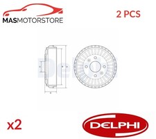BRAKE DRUM PAIR SET REAR DELPHI BF594 2PCS I NEW OE REPLACEMENT